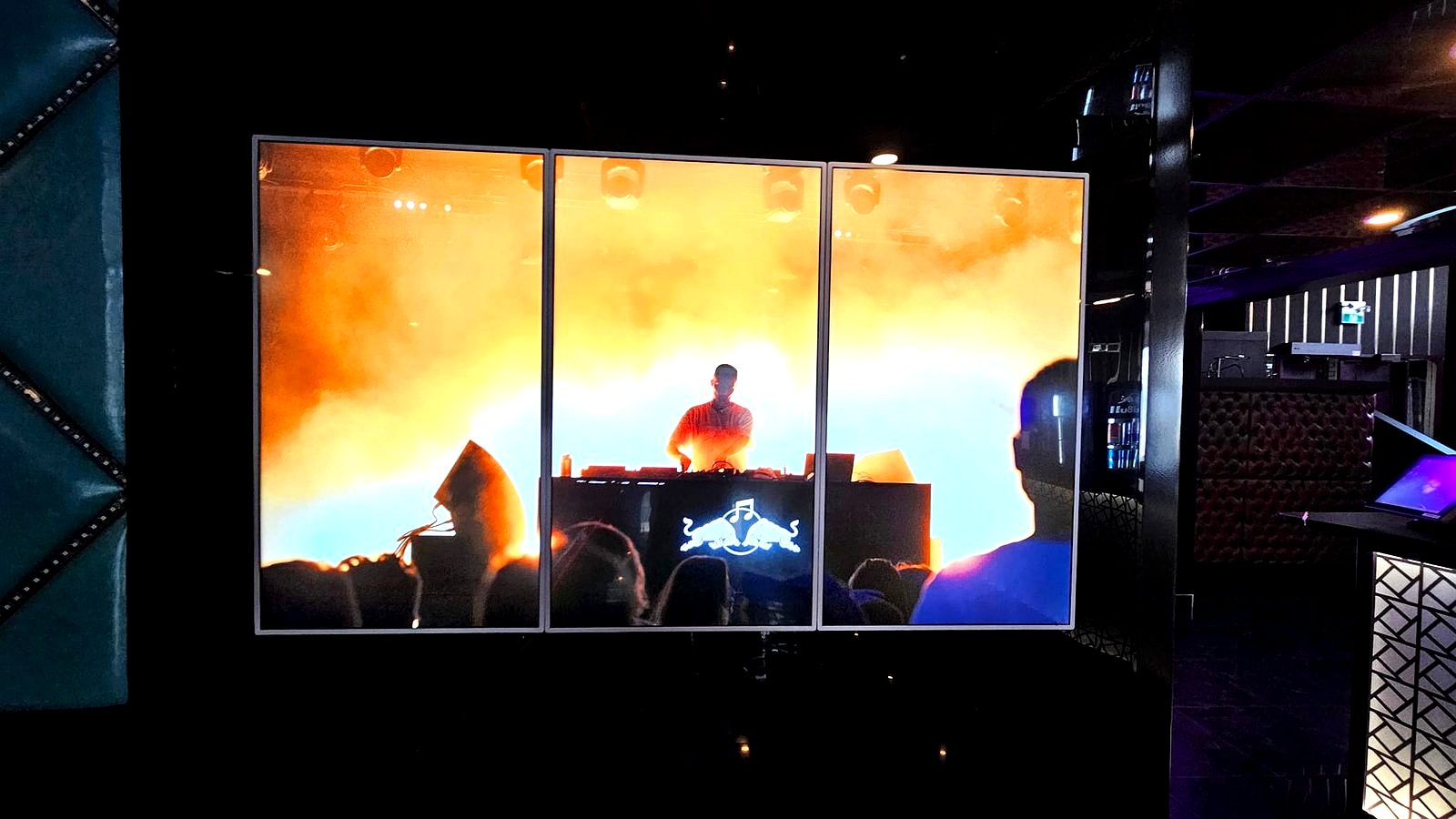 Nightclub LED video wall Kelowna Okanagan - DJ booth display