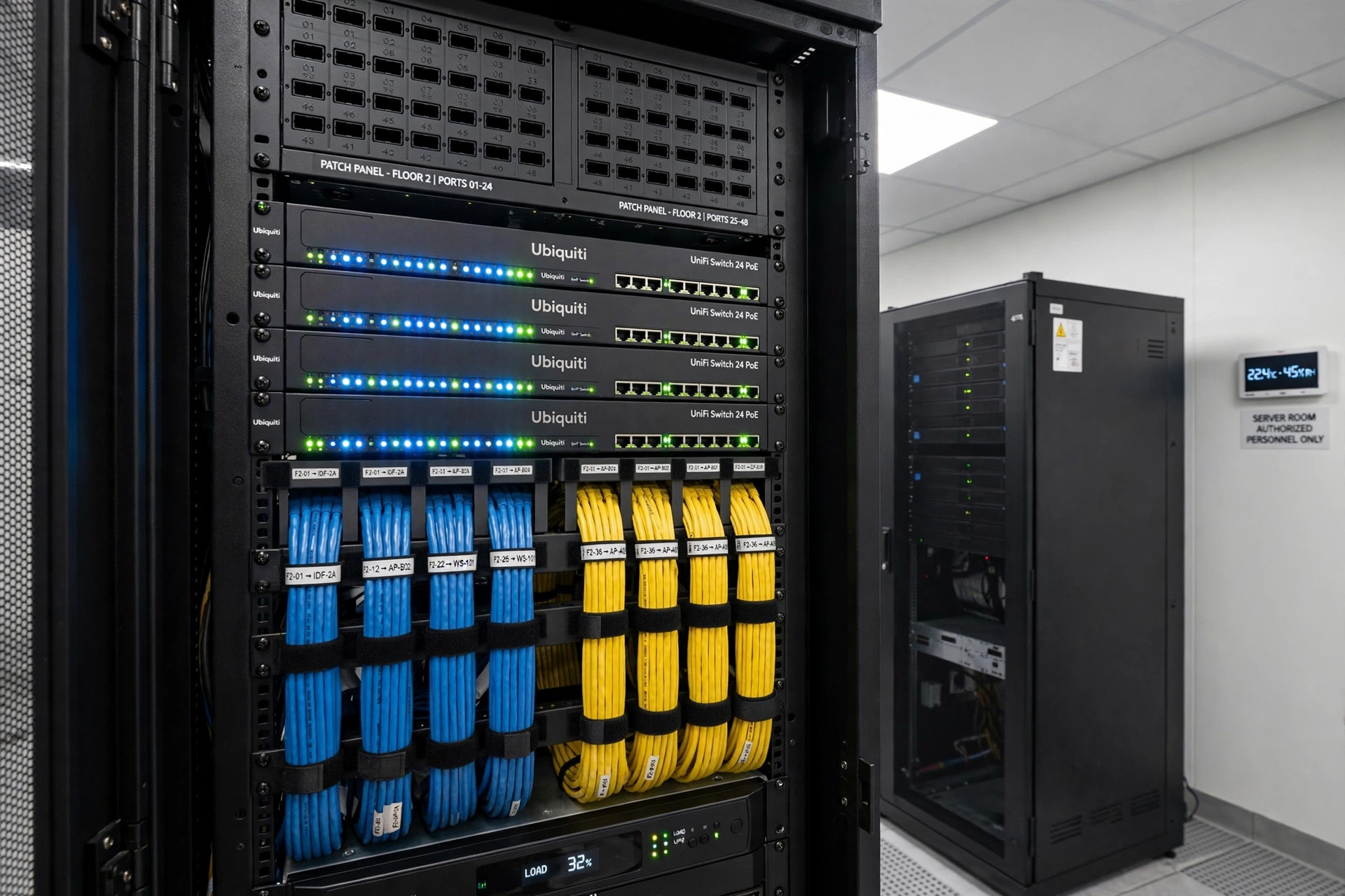 Structured cabling Kelowna Okanagan - network data cabinet